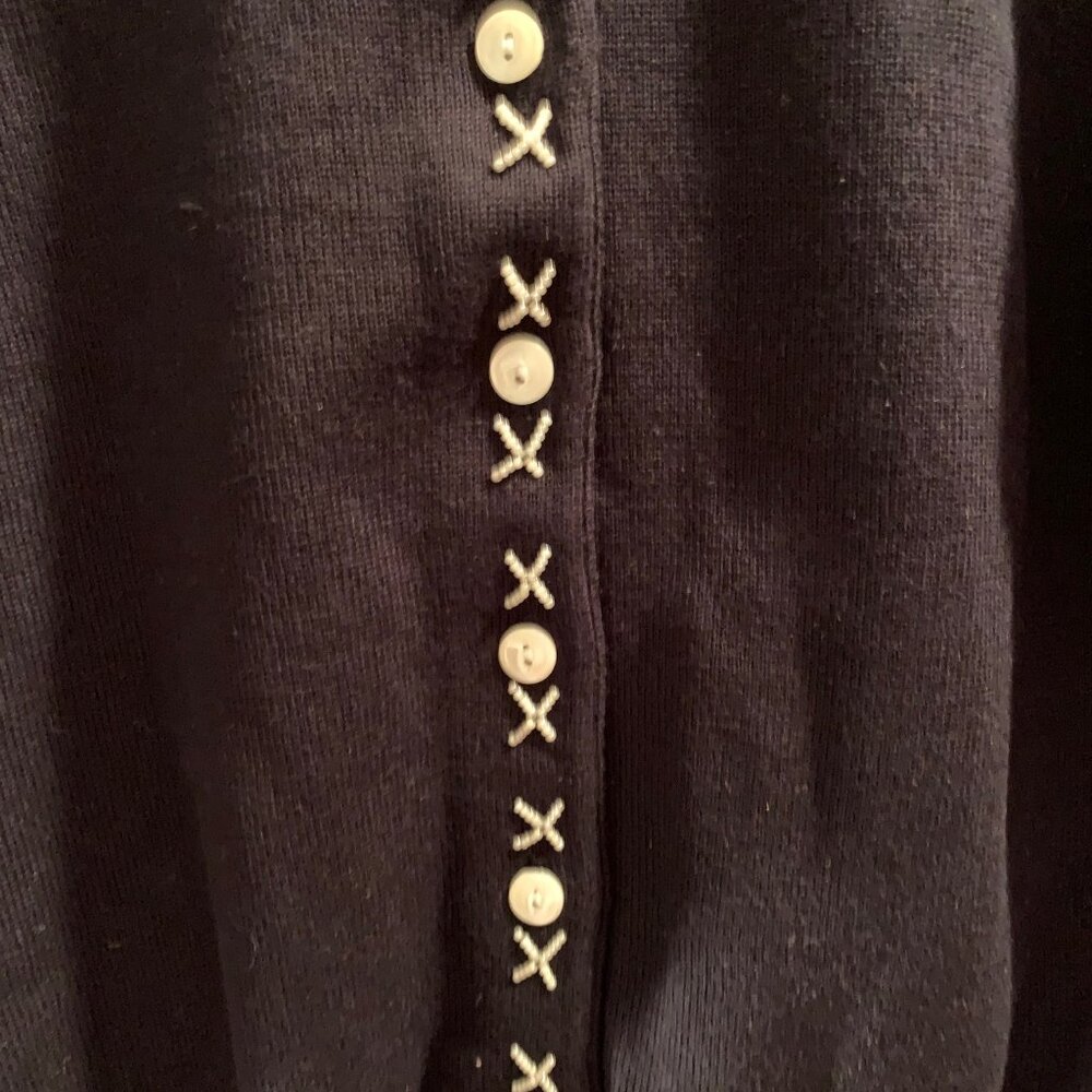 Karen Kane navy blue beaded sweater*HP* - Picture 5 of 12